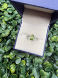 925 Sterling Silver and Peridot Ring size 8