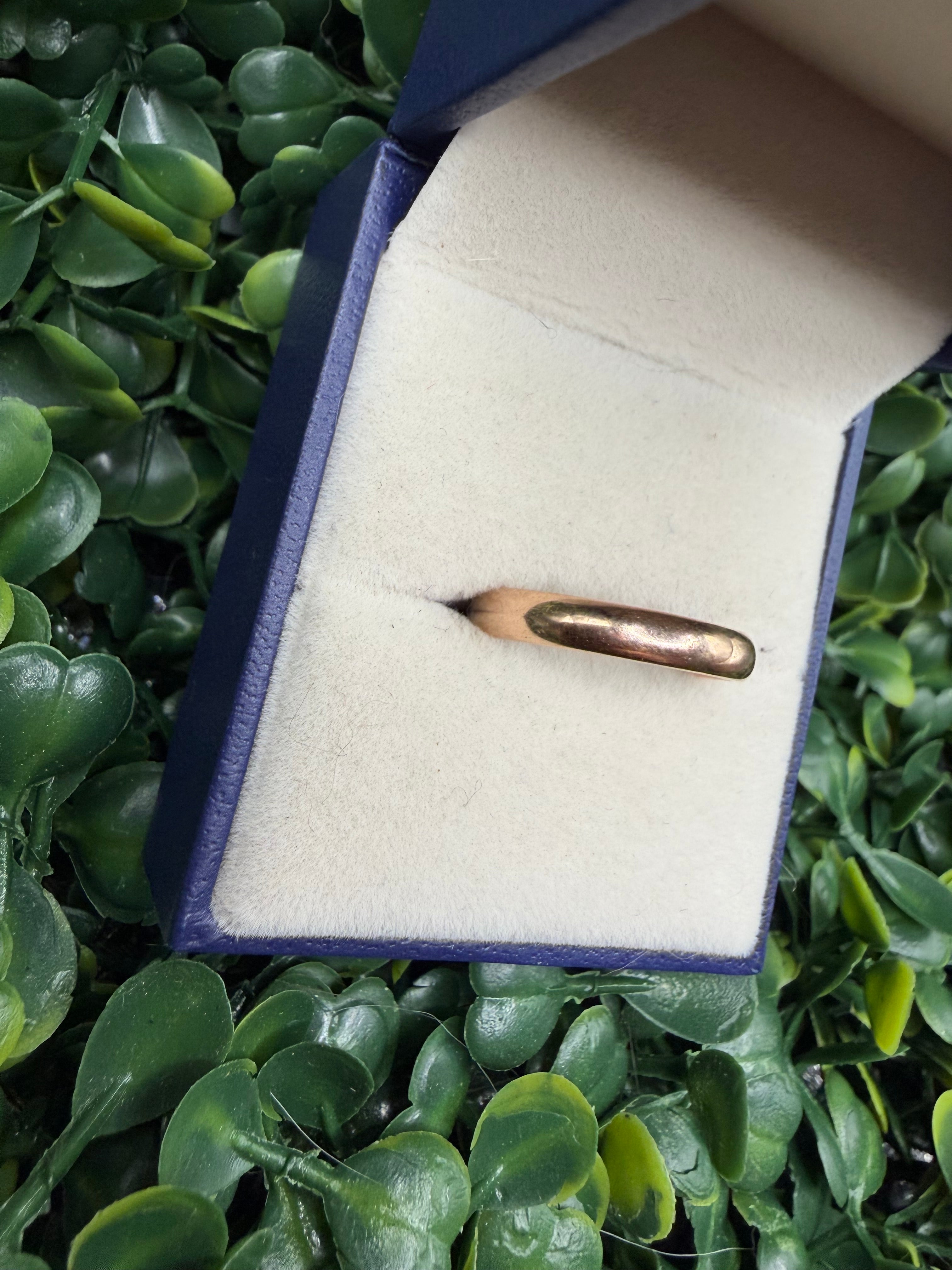 Antique European 9k Rose Gold Wedding Band size 6.5