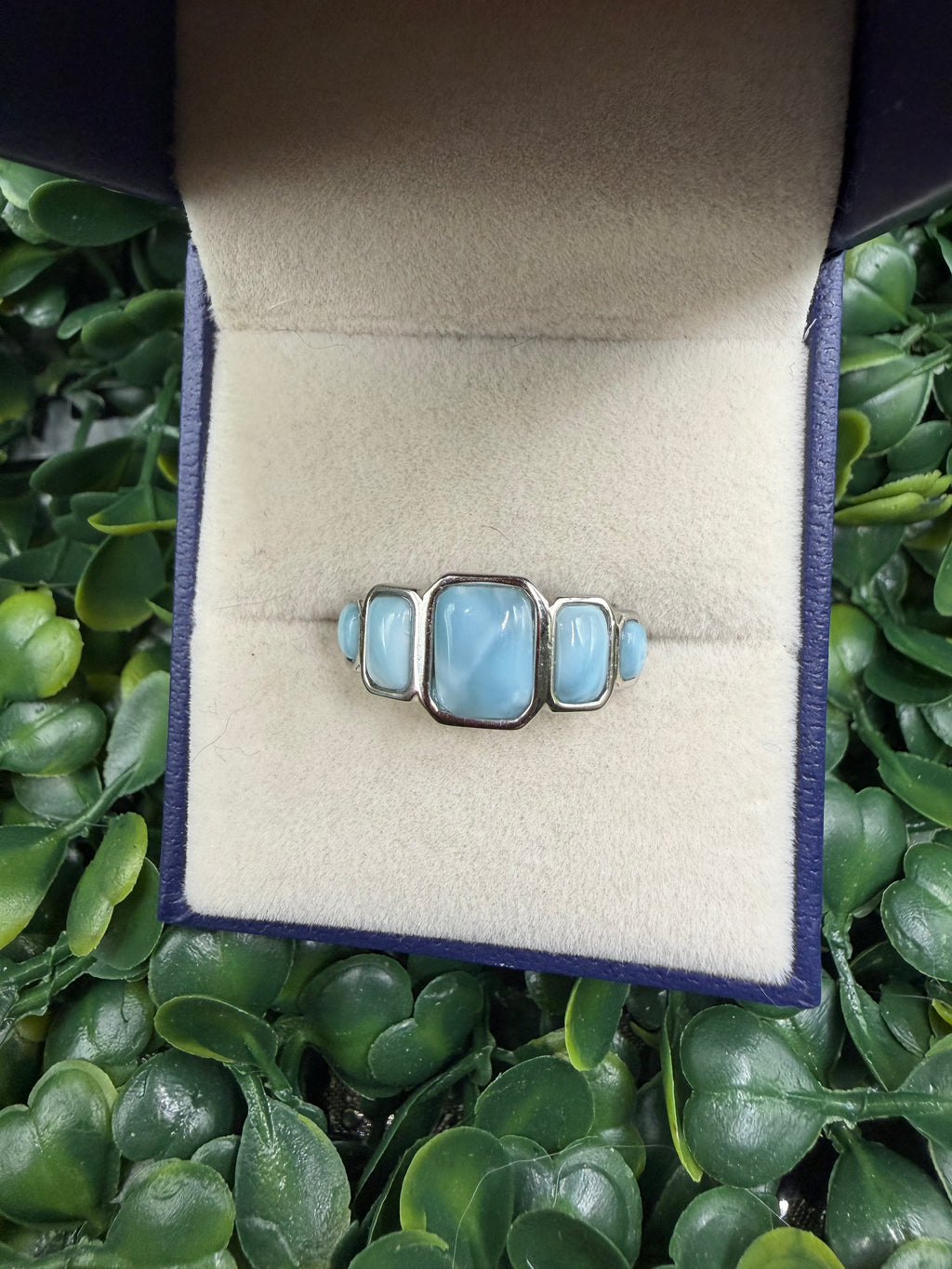 Sterling Silver Larimar Ring size 6