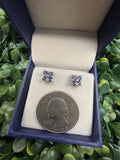 Sterling Silver Iolite Stud Earrings
