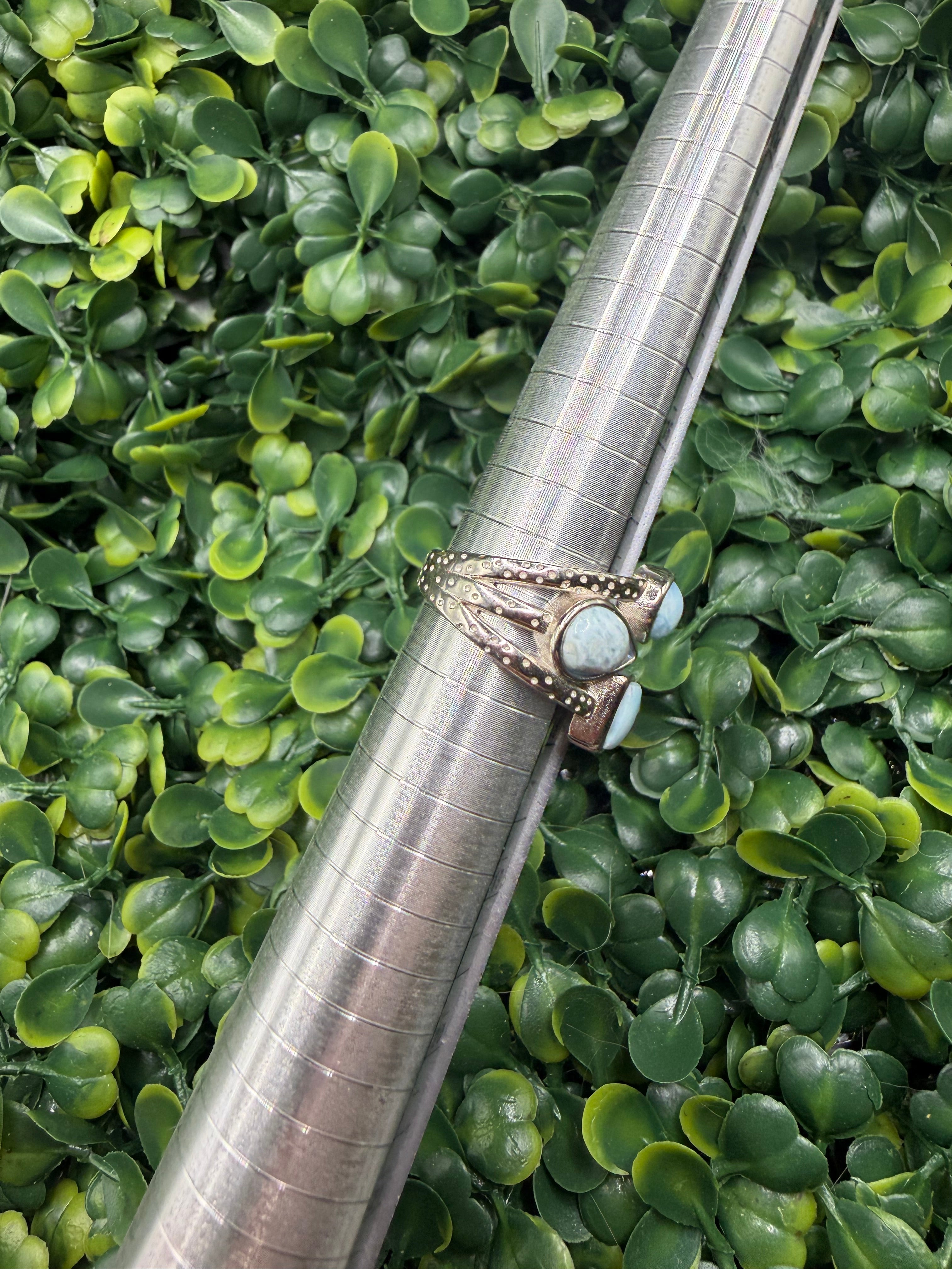 Sterling Silver Larimar Ring size 7