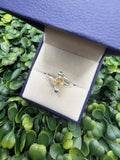 925 Sterling Silver and Citrine Ring size 8