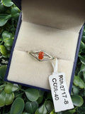 Sterling Silver Mexican Fire Opal Ring size 8