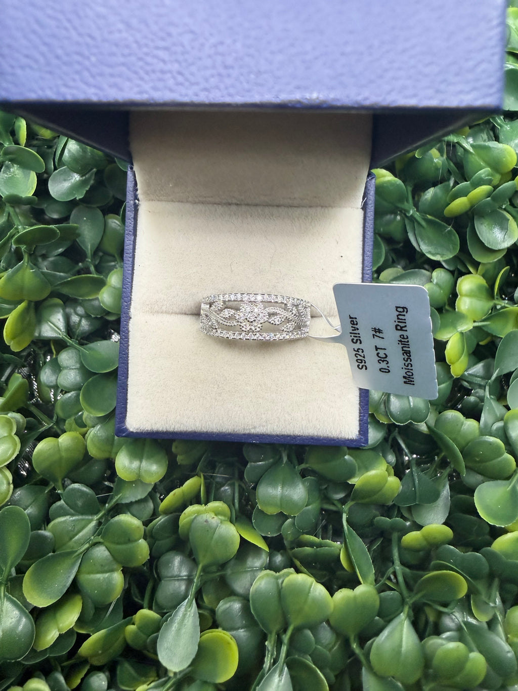 Sterling Silver Moissanite Ring size 7