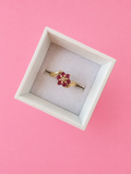Vintage 10k Yellow Gold and Ruby Ring size 4