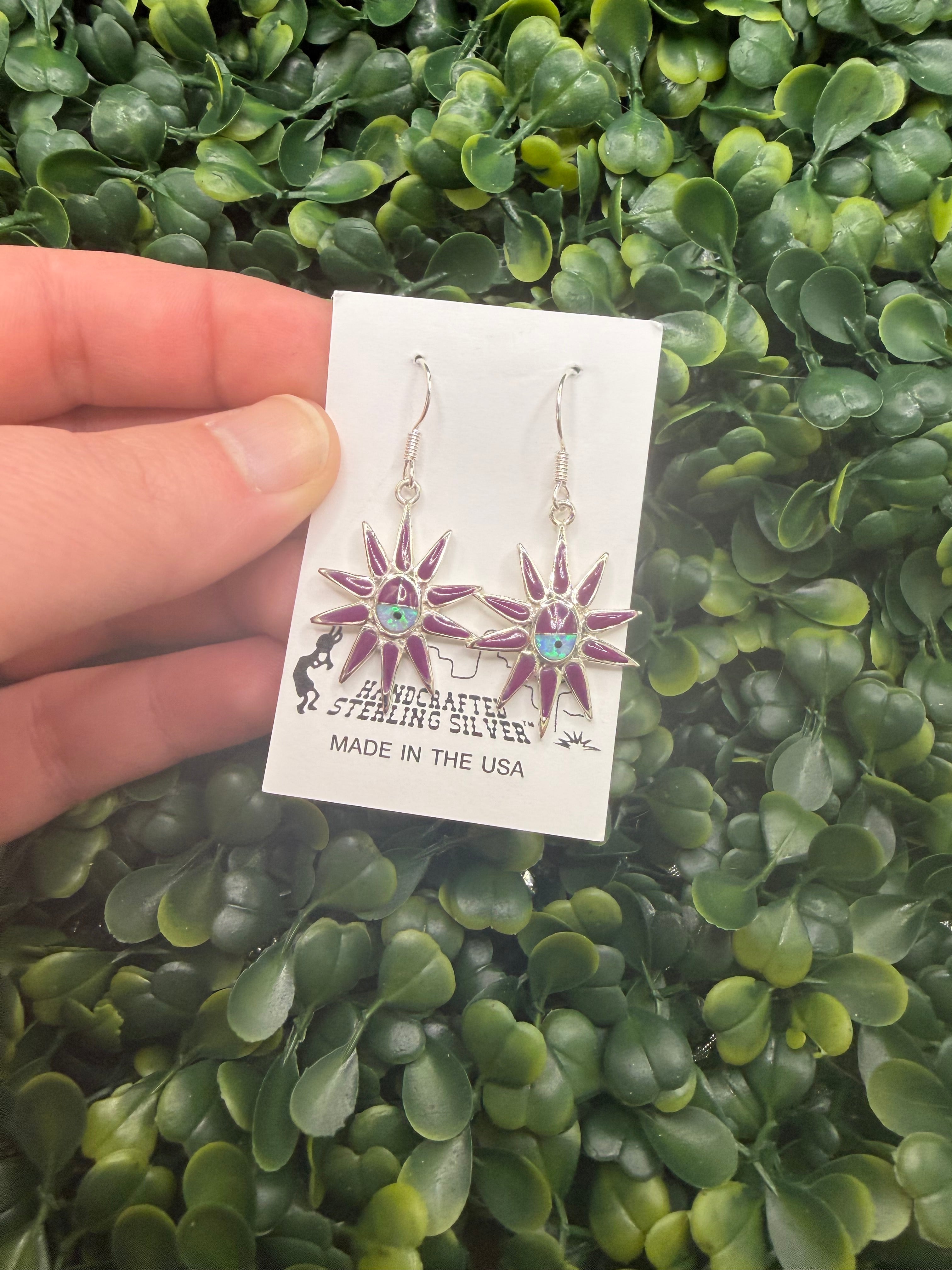 New Stock- Sterling Silver Turquoise Dangle Earrings