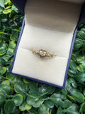 Antique Art Deco 2 Tone 10k Gold and Diamond Ring size 8