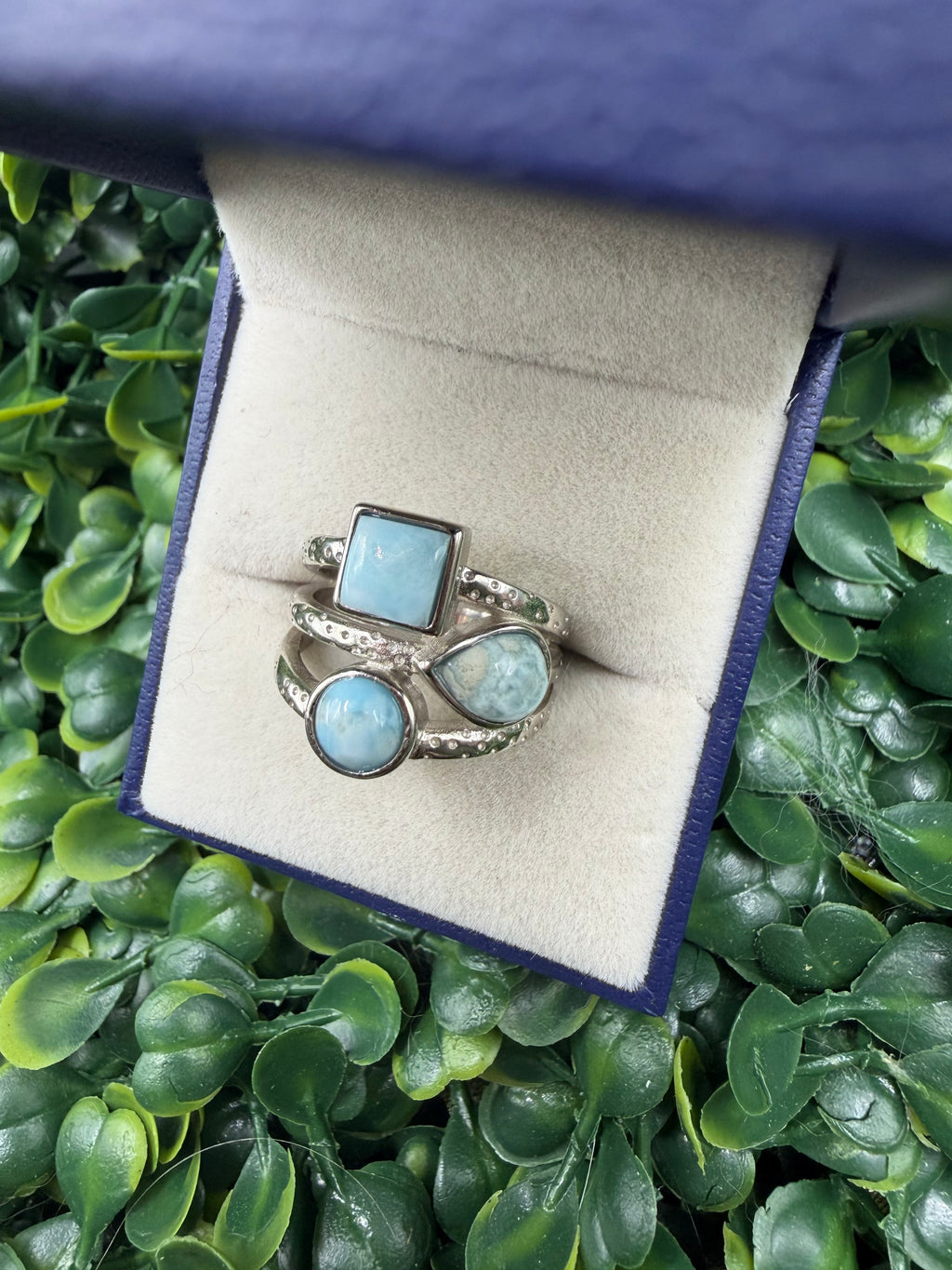 Sterling Silver Larimar Ring size 7