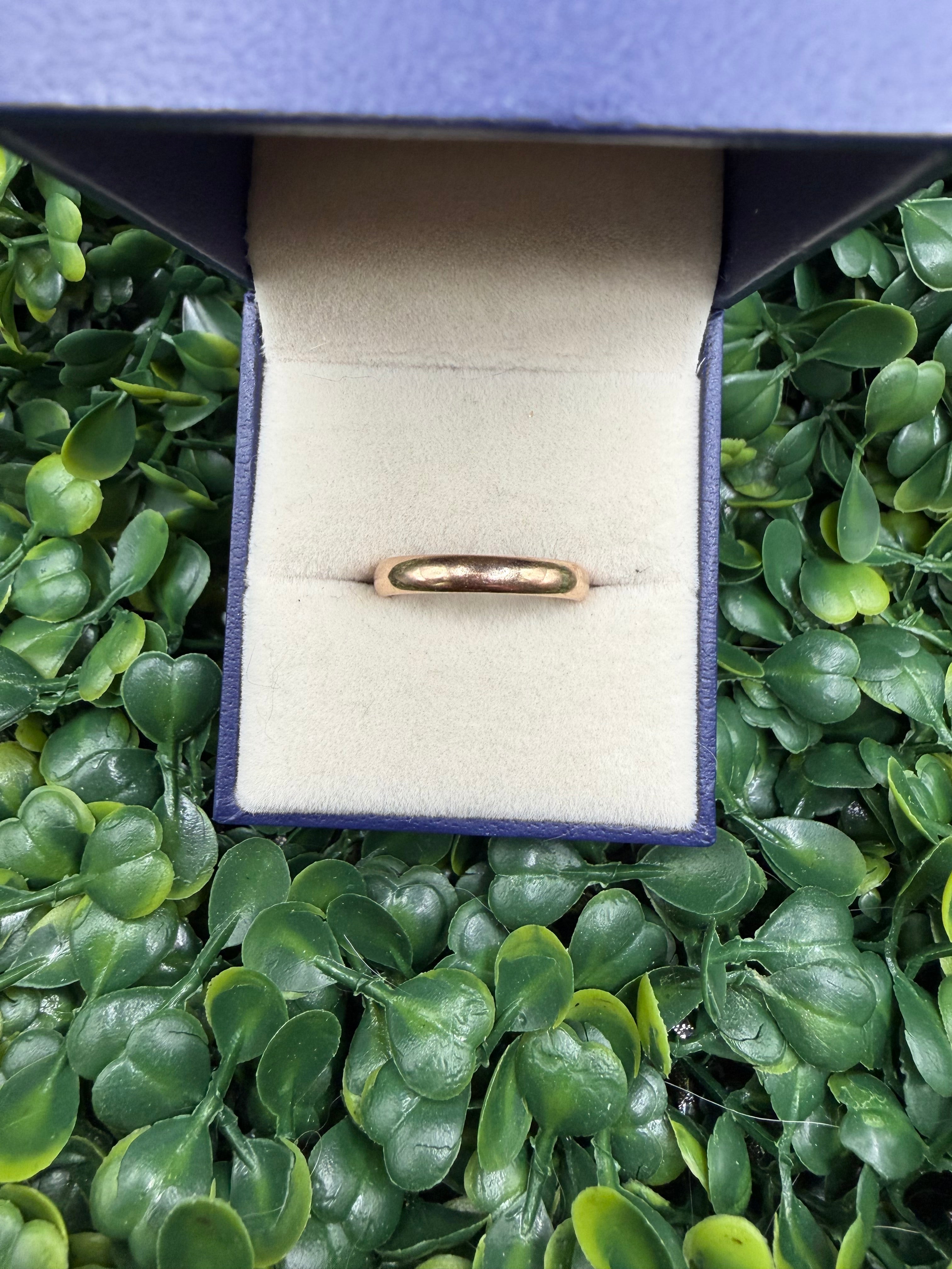 Antique European 9k Rose Gold Wedding Band size 6.5
