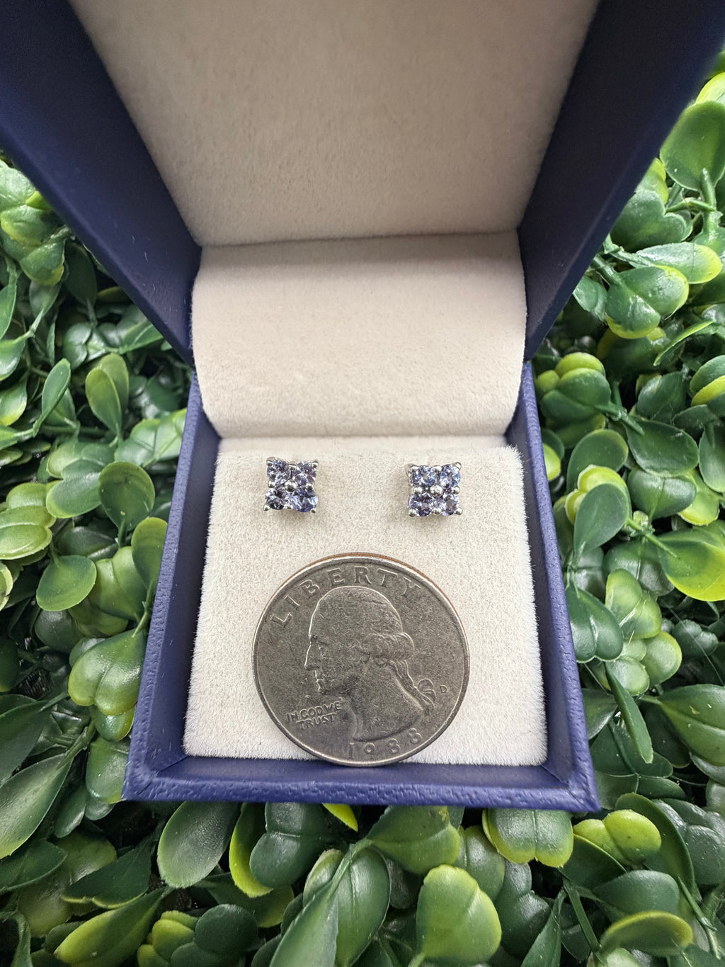 Sterling Silver Iolite Stud Earrings