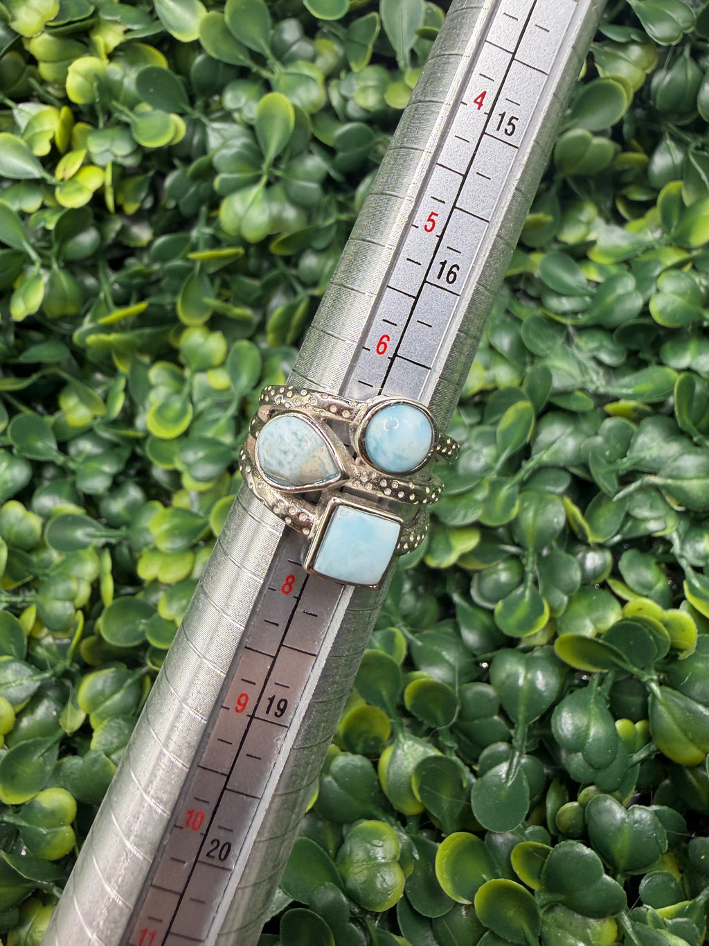 Sterling Silver Larimar Ring size 7