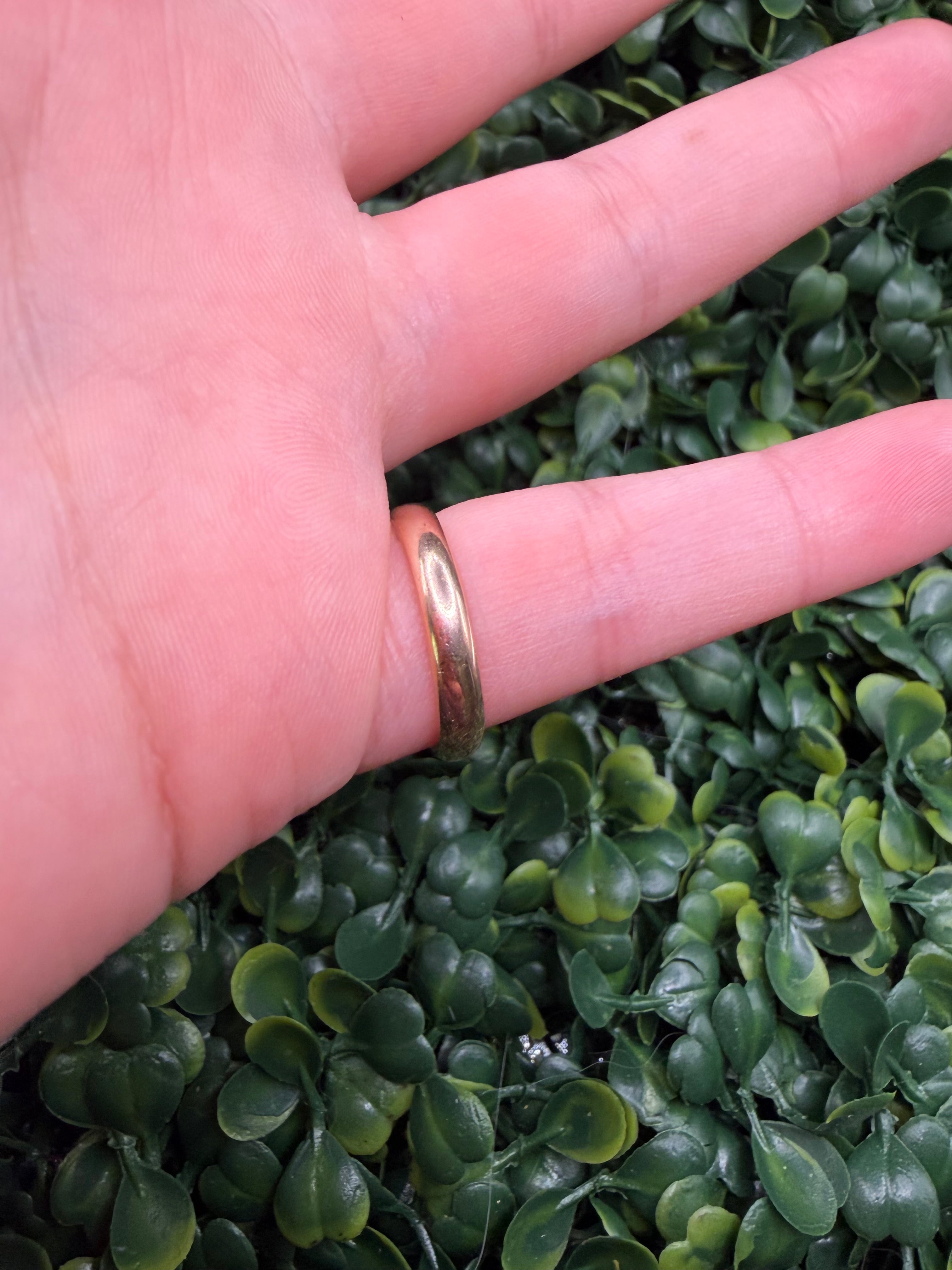 Antique European 9k Rose Gold Wedding Band size 6.5