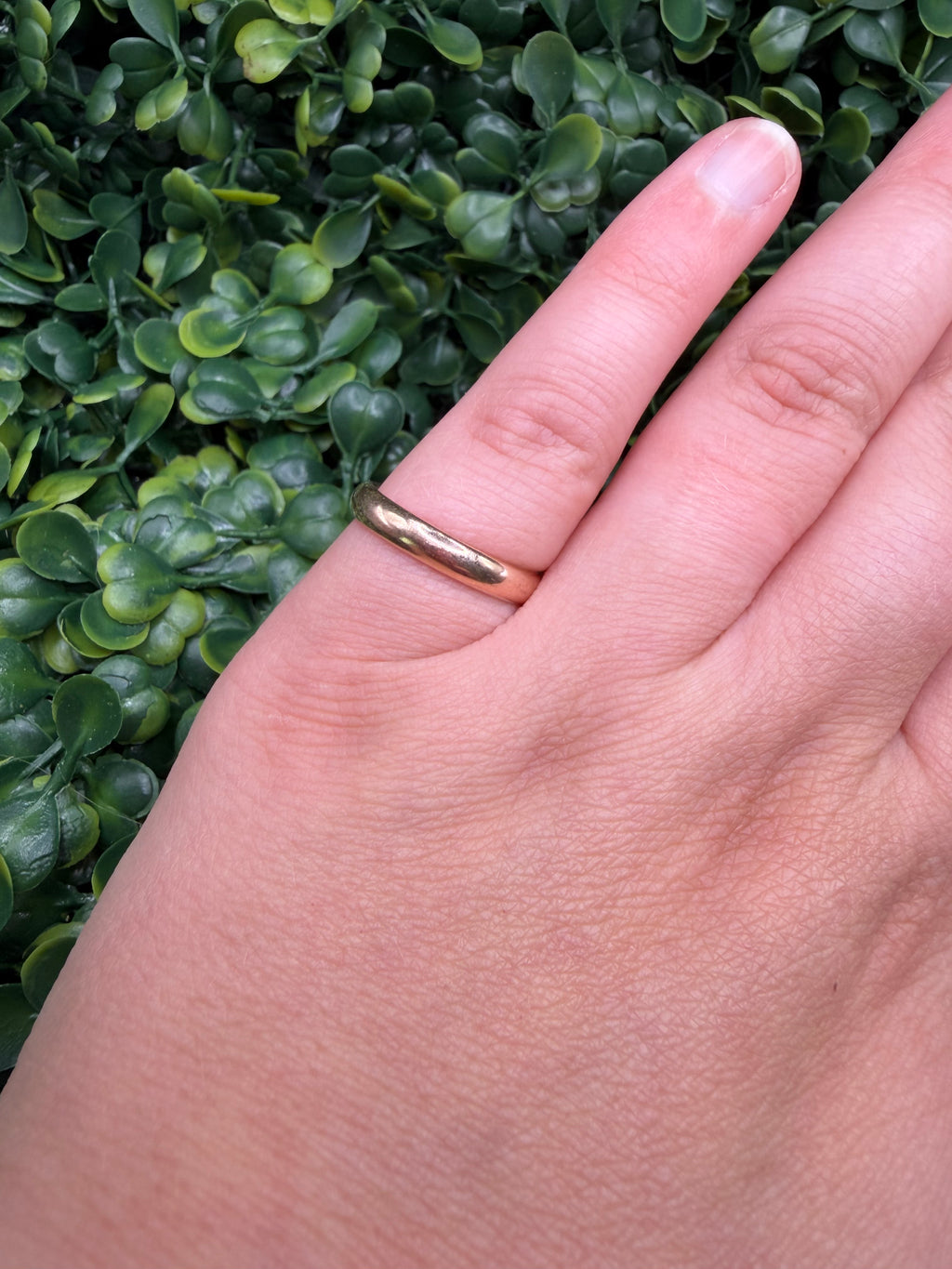 Antique European 9k Rose Gold Wedding Band size 6.5