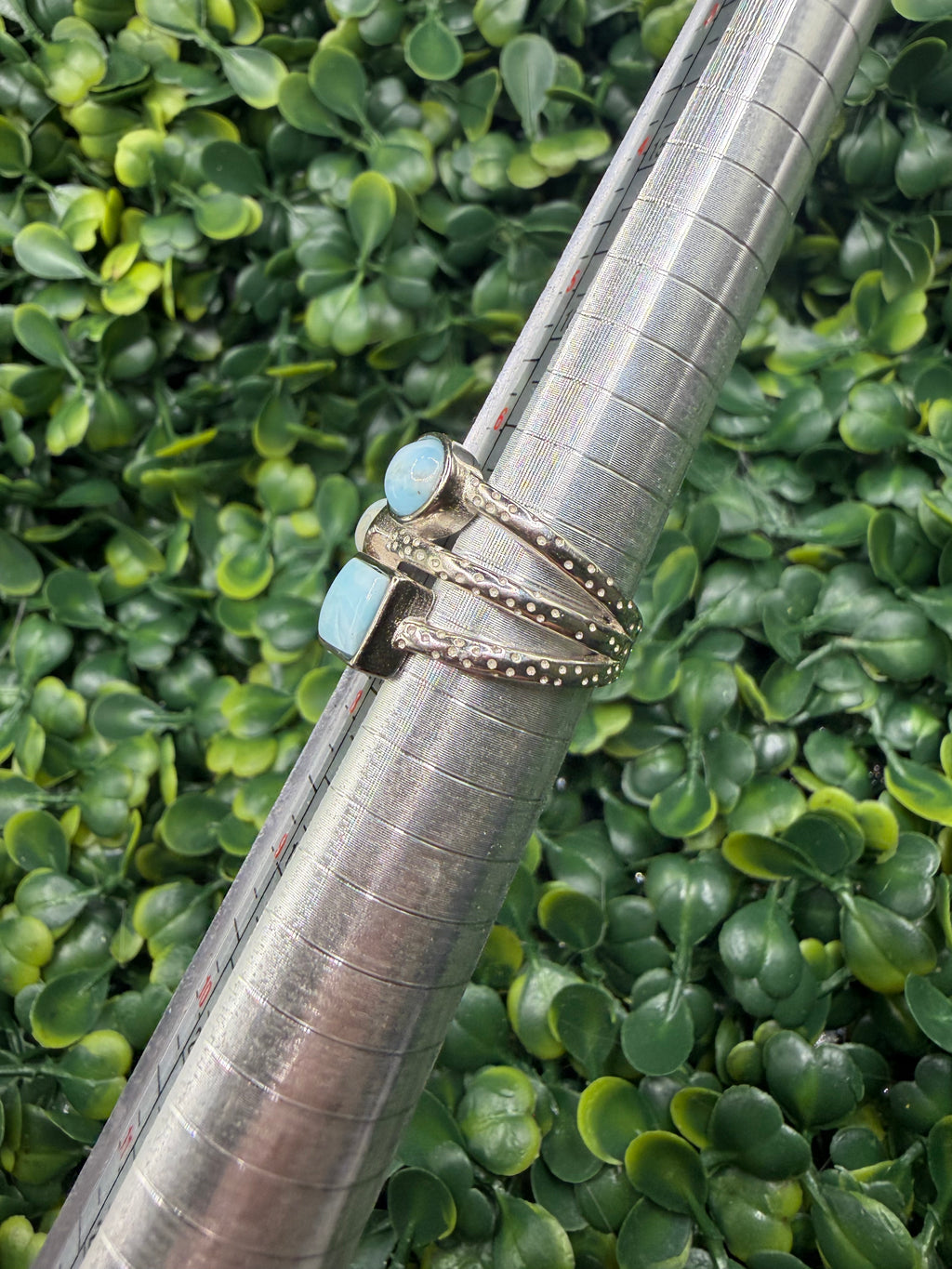 Sterling Silver Larimar Ring size 7