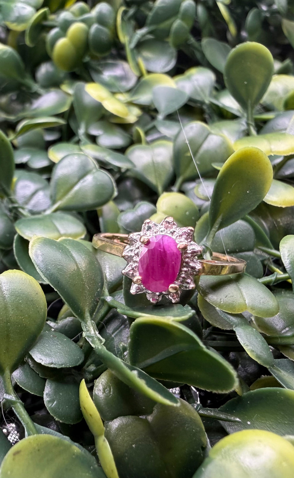 Vintage 10k Yellow Gold and NATURAL Ruby Ring size 6.75