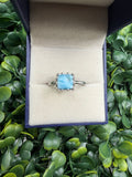 Sterling Silver Larimar Ring size 9
